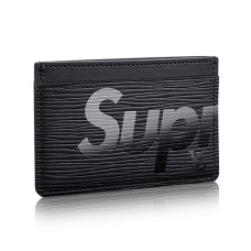Porta carte semplice Louis Vuitton x Supreme Porte Carte M67753 Epi Leather