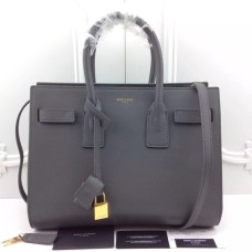 YSL Grey Downtown Tote Cow Leather Bags